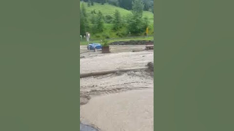 Flooding in St. Anton am Arlberg. Tyrol, Austria - 16.08.2024 #tirol #Österreich #unwetter