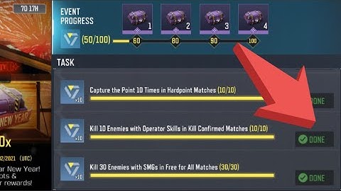 Call Of Duty Mobile Kill 10 Enemies with Operator Skills in Kill Confirmed Matches Task Complete