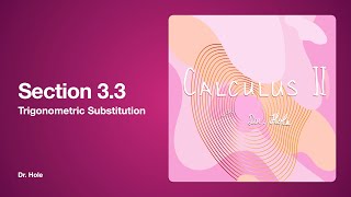 3 3 Trigonometric substitution