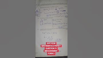 kcse 2017 paper 1 question 19 #kcsemadeeasy #maths #kcse #highschoolmath #mathematicschallenge