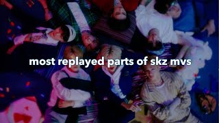 the most replayed parts of each stray kids music video