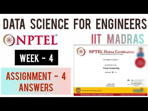 Data Science For Engineers NPTEL Assignment 4 Answers | NPTEL Data Science For Engineers Week 4 Quiz