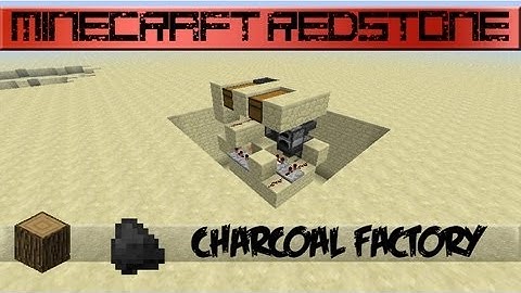 Minecraft Redstone: Compact Charcoal Factory (6x5x5)