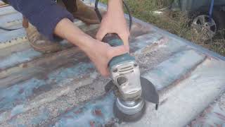 DIY Shipping Container Rust Treatment Tutorial: Grind Rust, Treat Steel, Patch Holes