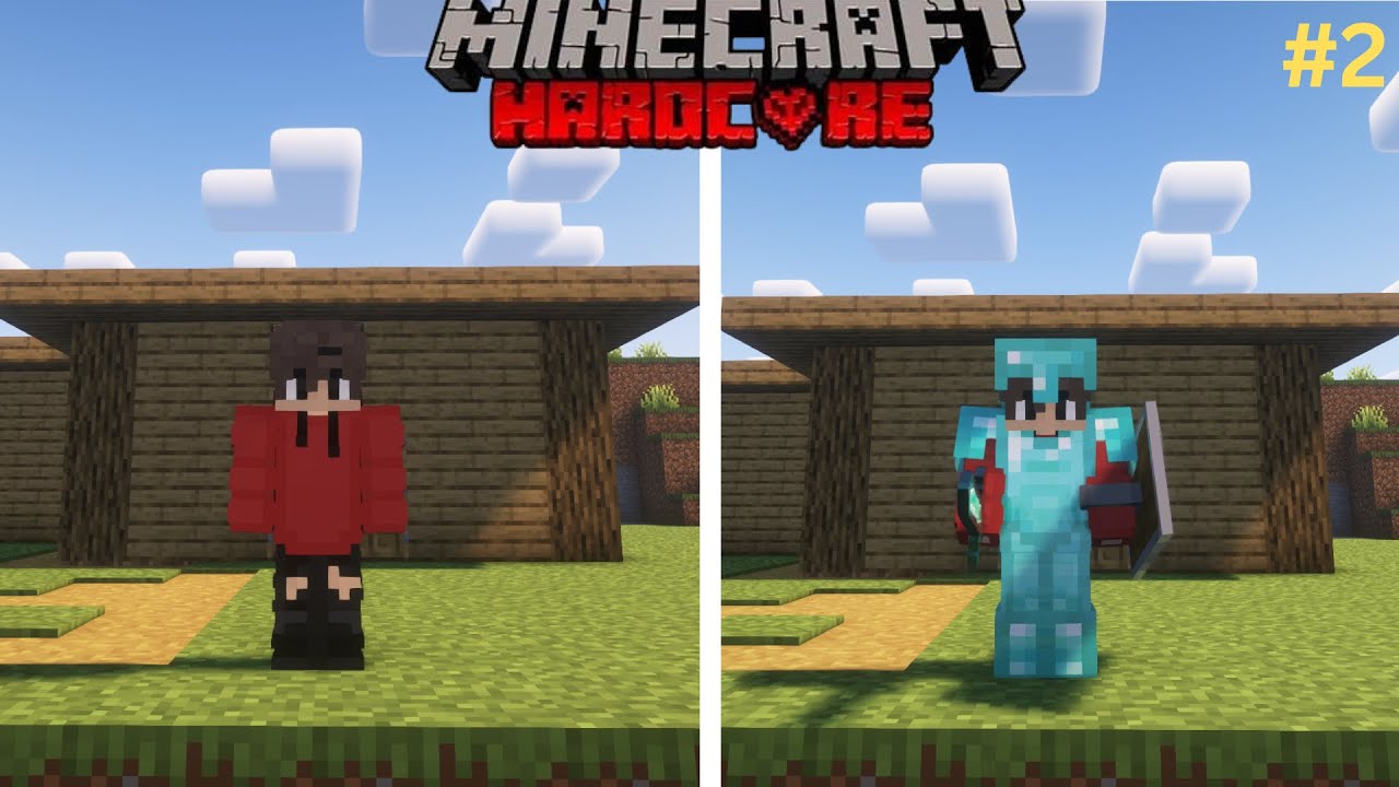 Hardcore Minecraft EP-2 | I Got FULL DIAMOND ARMOUR! - YouTube