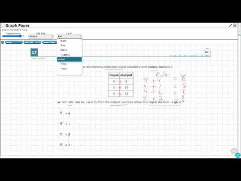 4th Grade STAAR Practice Input-Output Tables (4.5B - #9)