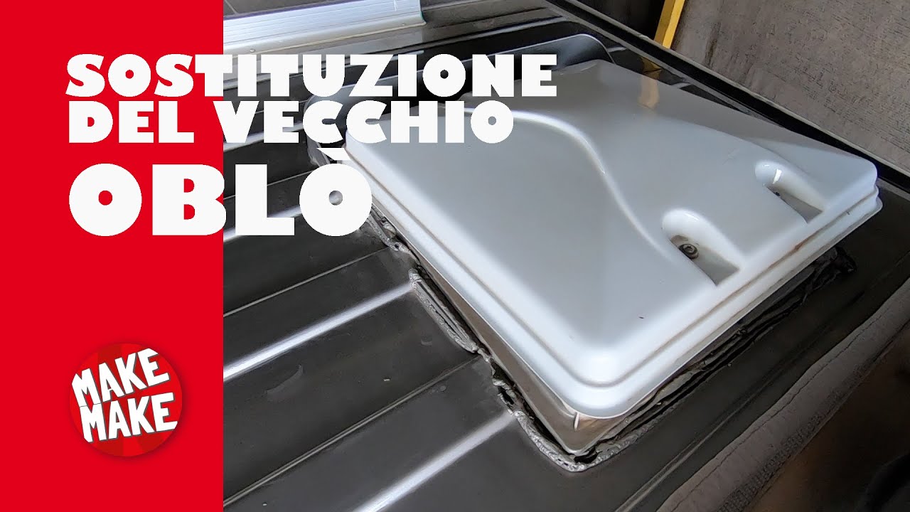 Montaggio dell'oblò sul tetto del camper
