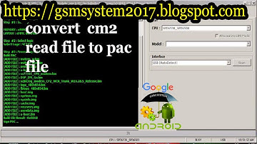 convert  cm2 read file to pac file
