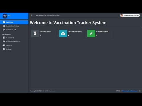 Employee Vaccination Records Tracking PHP Project