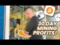 How much money i earned mining bitcoin in the last 30 days