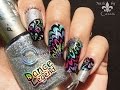 Holographic Watermarble Stamping Nail Art