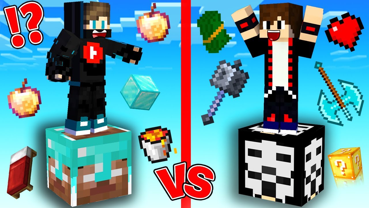 ماين كرافت : حـرب بلوكة حظ الهكر ضد حظ لاعب المحترف !!؟ 😱🔥