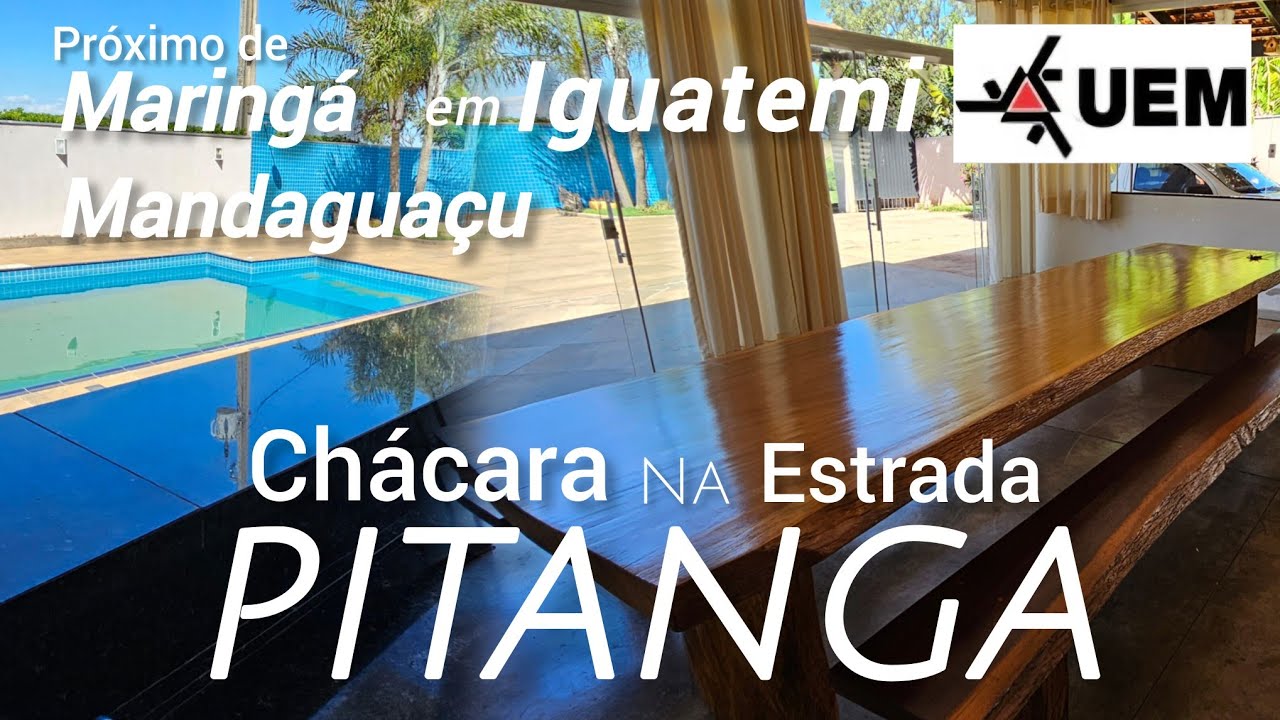 Chácara IGUATEMI Piscina Churrasqueira UEM Maringá Excelente para Festas!