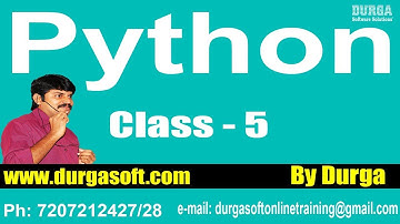 Learn Python Programming Tutorial Online Training by Durga Sir On 31-01-2018