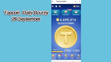 Tapcoin Daily Bounty#tapcoins #tapcoinbounty #tapcoinsdailykombo