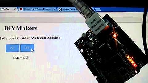 LED controlado por Servidor Web ARDUINO Ethernet Shield W5100