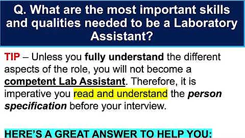 LABORATORY ASSISTANT Interview Questions & Answers! Medical LAB Assistant Interview TIPS!