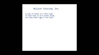 Word Problem with Unit Conversion