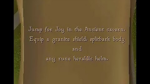 Ancient cavern OSRS clue