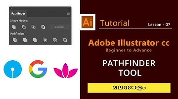 How to use  Pathfinder Tool in Adobe Illustrator | Malayalam illustrator tutorial - Lesson - 07