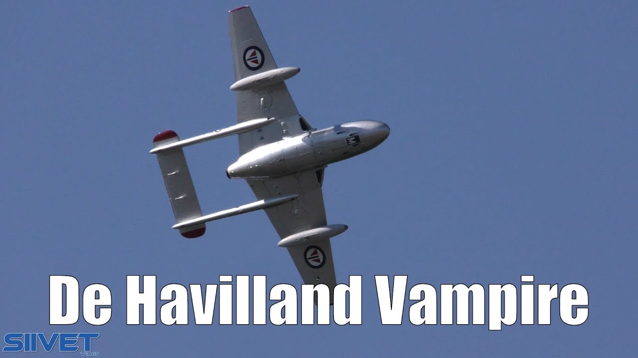 Vampire Jet Display de Havilland Vampire Classic Jet Fighter Airshow Display Saturday ...