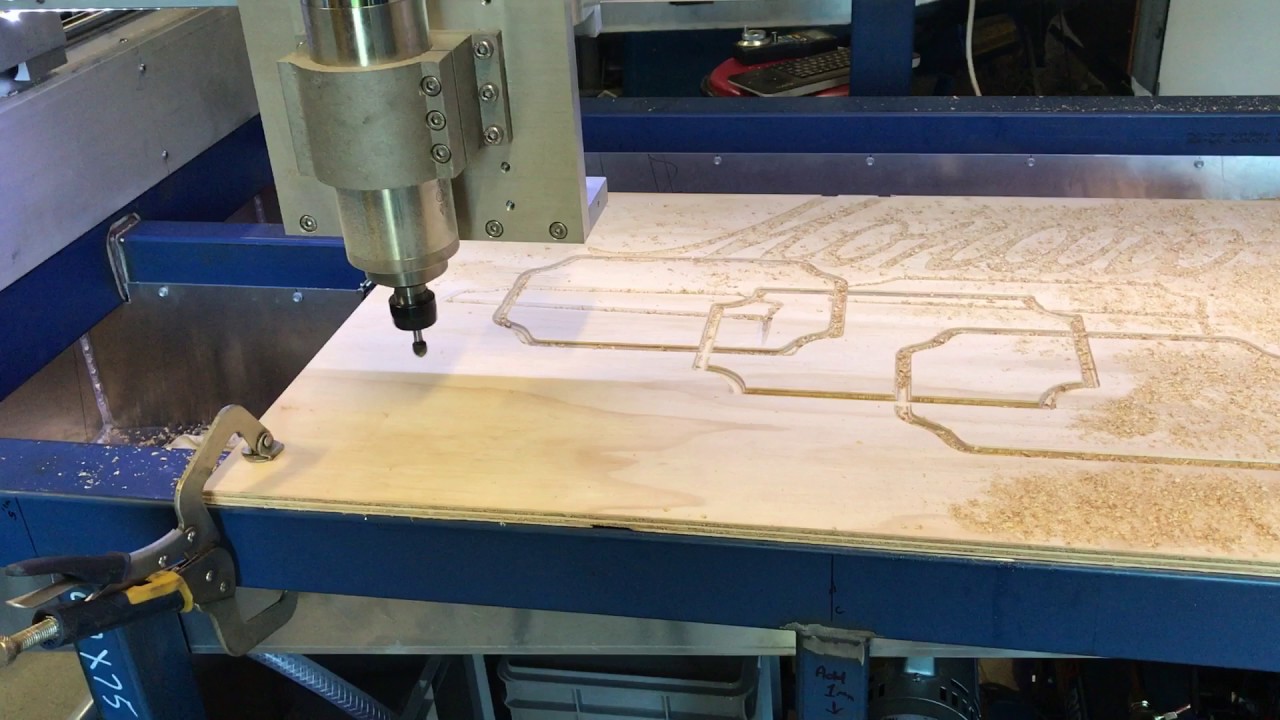 CNC router test cuts. - YouTube