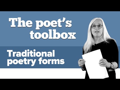 Traditional poetry forms from The essential poet's toolbox for readers and writers. Traditional poetry forms from The essential poet's toolbox for readers and writers.