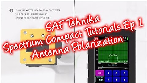 SAF Tehnika Spectrum Compact Tutorials - Episode 1 Antenna Polarization