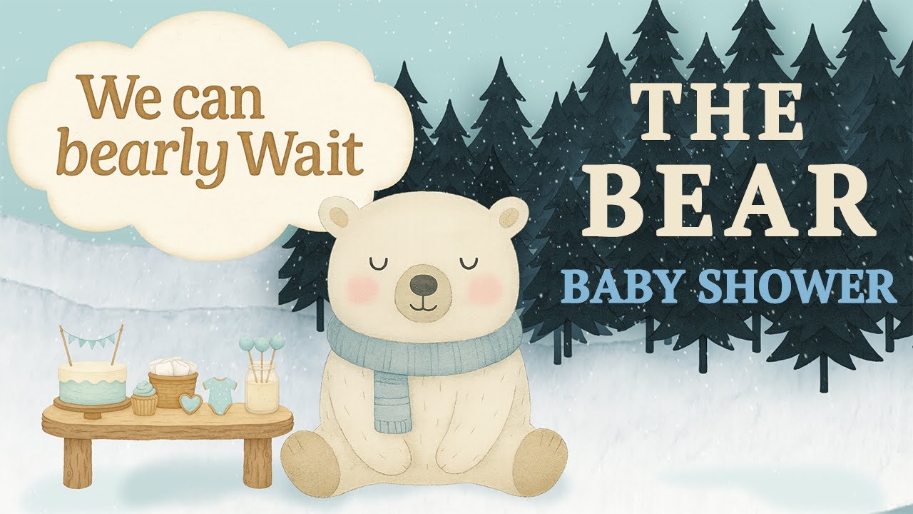Polar Bear Baby Shower – We Can Bearly Wait ❄️ 1 hour Ambience with music