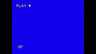 VHS Blue screen startup overlay