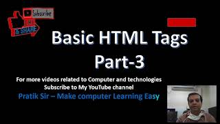 Basic HTML tags Part-3