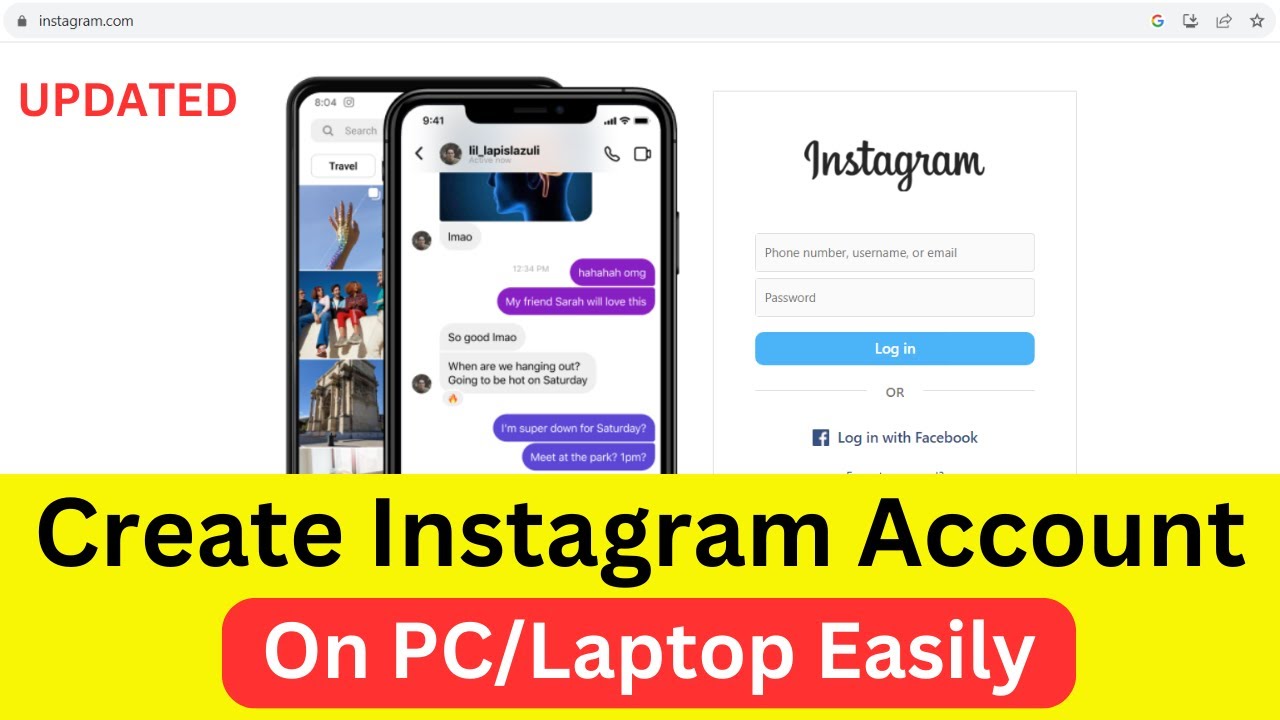 create account instagram for pc