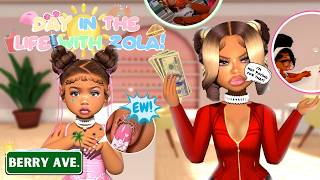 ☀️DAY IN THE LIFE WITH ZOLA! *UGLY NAILS* *FIGHT?!* ♡ | Berry Ave Family Roleplay #berryave