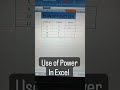 Use of Power in Excel ? Calculation of Rank in Excel | #excel #shorts #viral #shortcutkeys #like