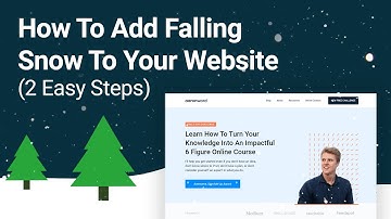 How To Add Falling Snow On Your Website (2 SIMPLE STEPS)