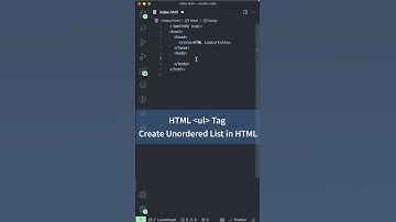 Create Unordered Lists in HTML, ul Tag  | HTML Tutorial for Beginners #html