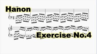 Hanon Exercise No.4 piano×music score