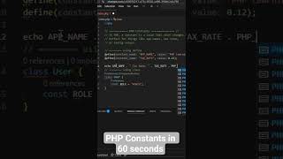 Show how constants work and how they differ from variables. #php #softwaredevelopment