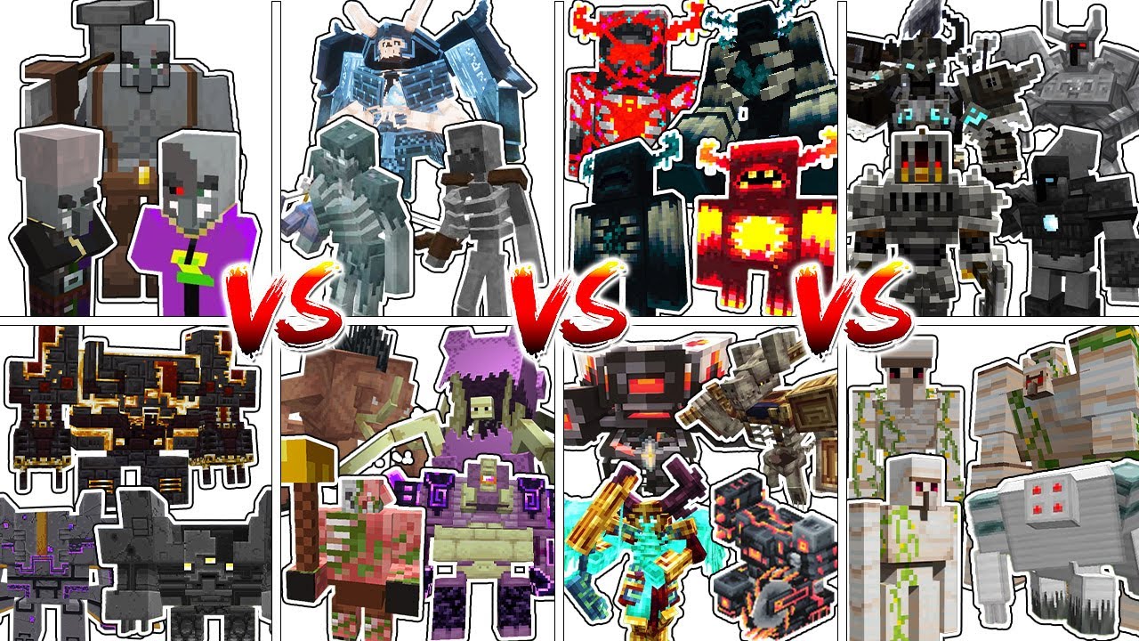 FAMILY BOSS MOBS TOURNAMENT - Minecraft Mob Battle - YouTube