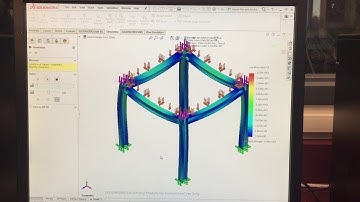 2017 12 07  SOLIDWORKS SIMULATION STEEL I BEAM STRUCTURE IMG 0887