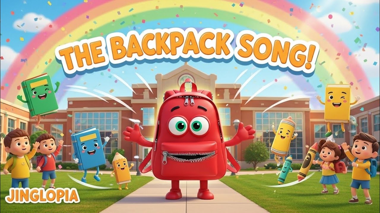 School Backpack Song | Nursery Rhymes & Kids Songs | Jinglopia - YouTube