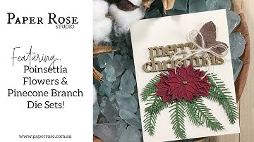 Paper Rose Studio | Scene Building with Die Cuts | Poinsettia Flower Trick | Card Making Tutorial