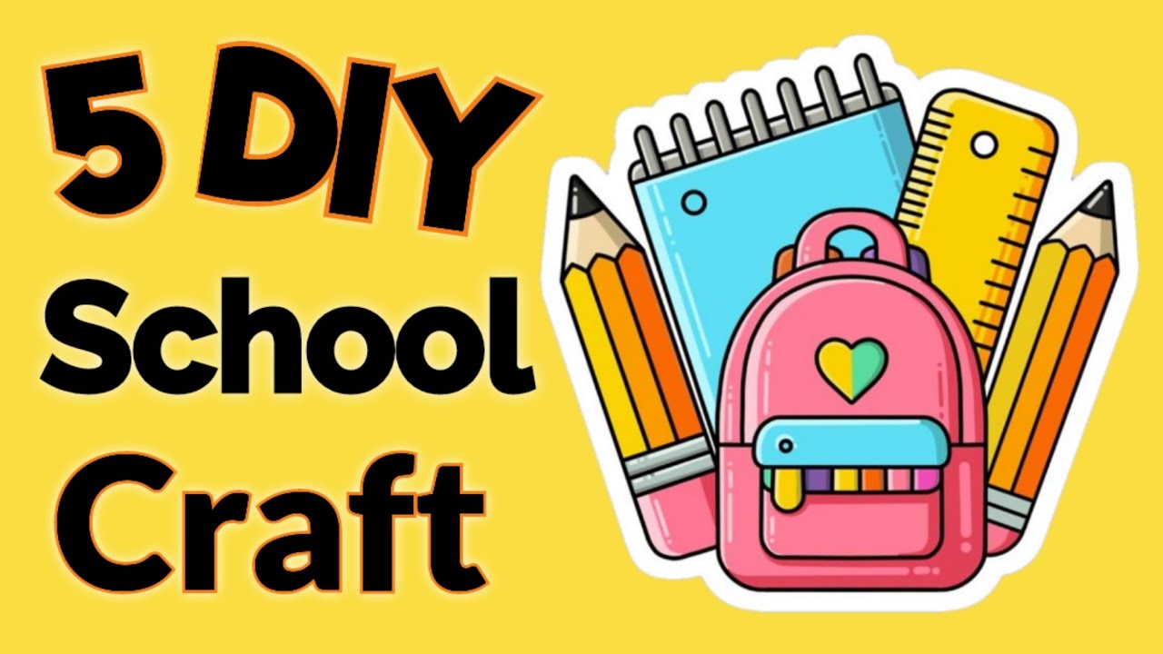 5 EASY CRAFT IDEAS | School Craft Idea | DIY Craft/ School hacks ...
