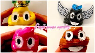 DIY emoji mixing poops squishy 💩(🟡👑🥰💗😇🪽⚫️) with nano tape