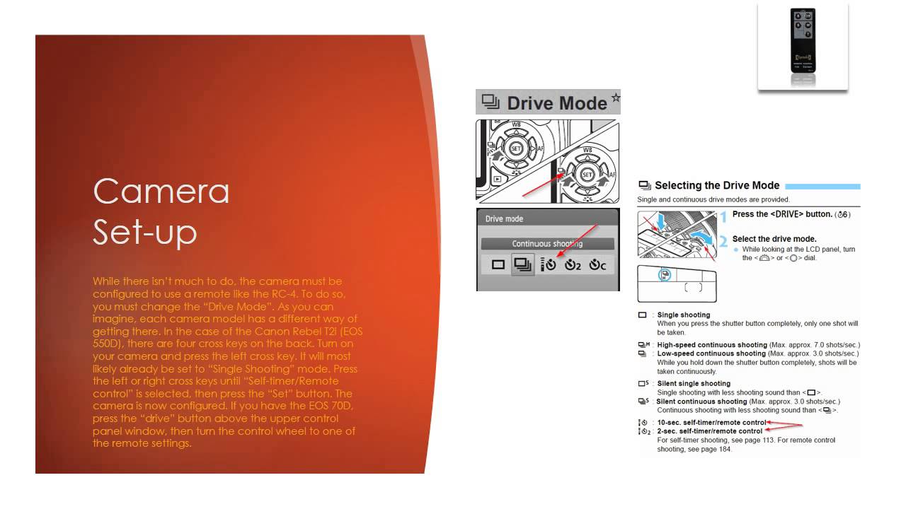 Opteka Rc 4 Instructions For Any Ir Capable Canon Camera 