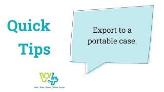 Export your Case Files to a Portable Case