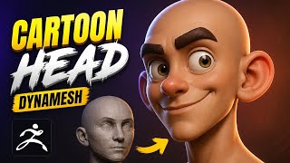 Sculpting a CARTOON Head Using DynaMesh -ZBRUSH