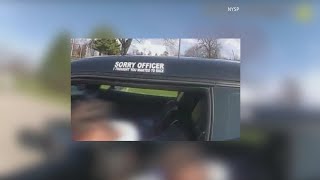 State police arrest driver speeding without plates on the 33