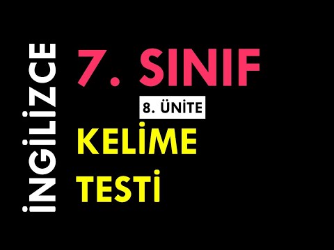 7.SINIF İNGİLİZCE 8.ÜNİTE, PUBLIC BUILDING - kelime testi