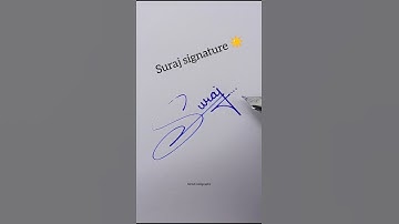 Suraj name signature design ✍️🥰💖 #shorts #signature